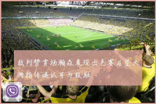 裁判赞赏杨瀚森表现出色赛后竖大拇指传递认可与鼓励